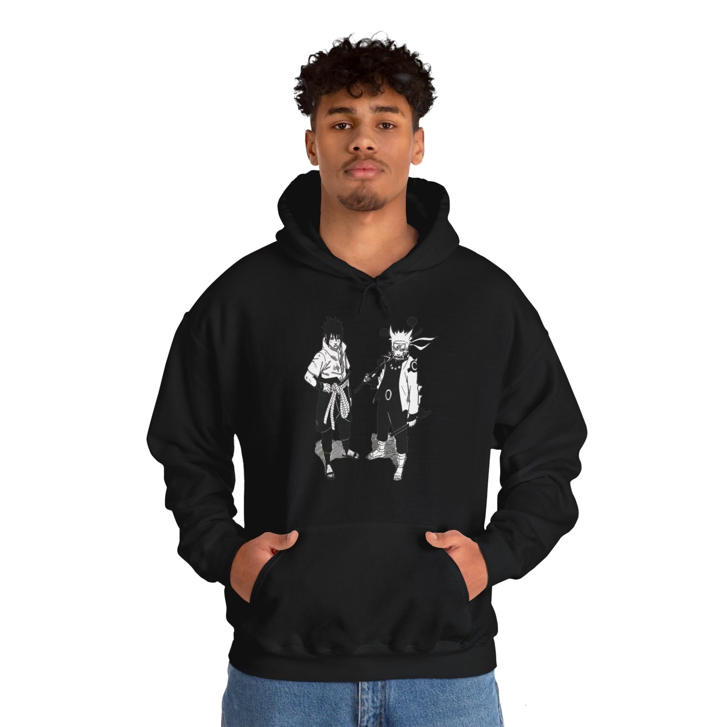 Unisex Heavy Blend™ Hoodie - "Naruto & Sasuke Manga 2" from Naruto Shippuden