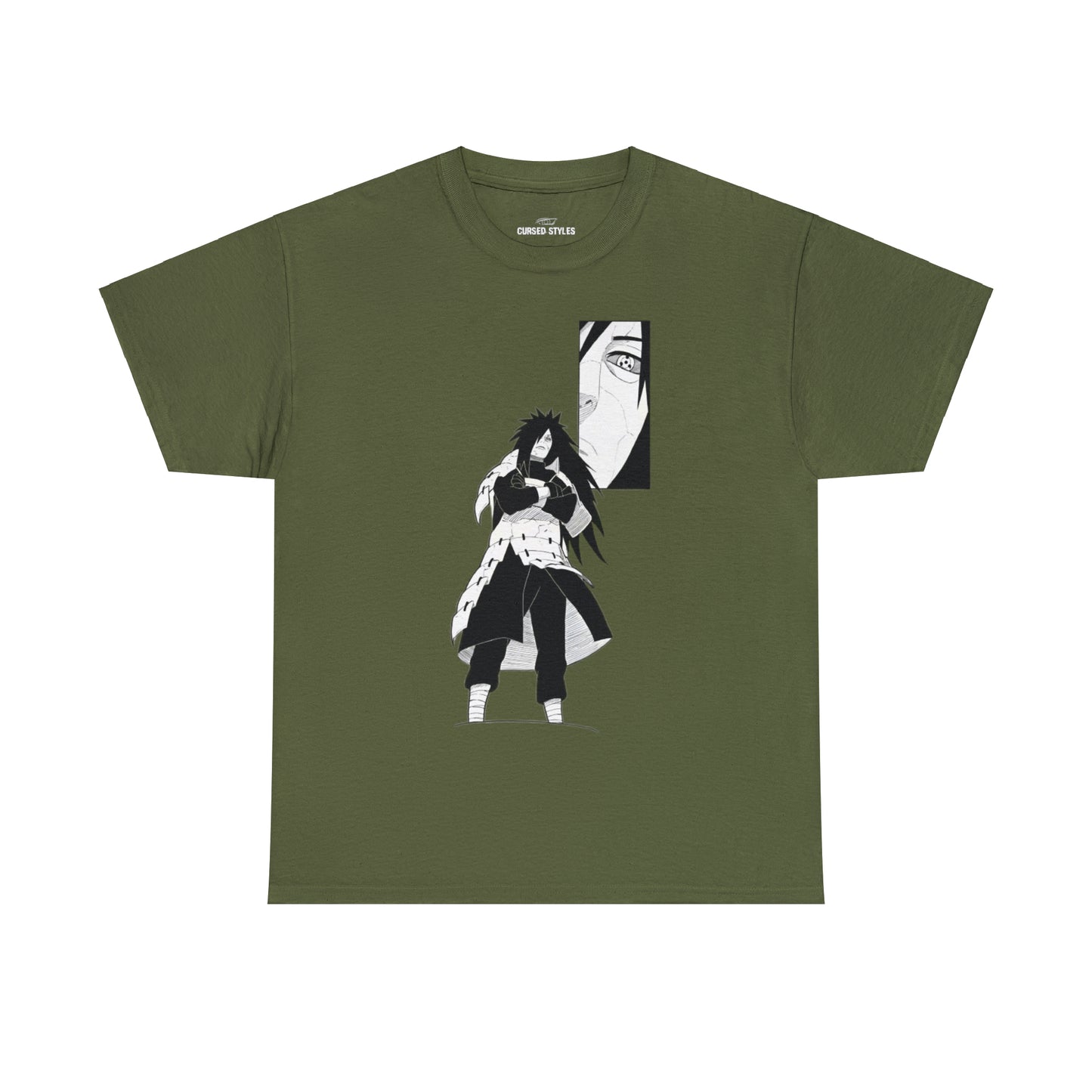 Unisex Heavy Cotton T-shirt - "Madara´s First Manga Appearance" from Naruto Shippuden