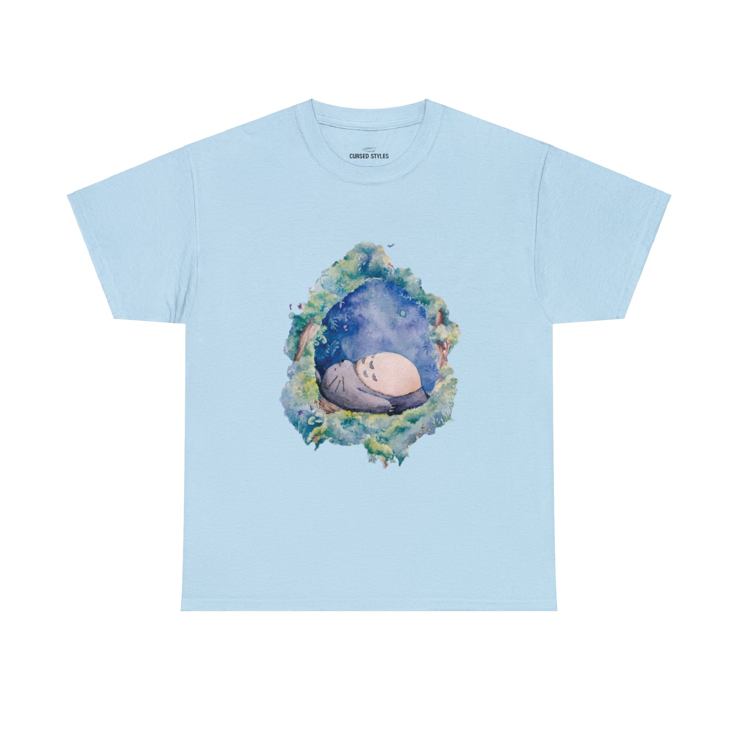 Unisex Heavy Cotton T-shirt - "Totoro Sleeping" from Studio Ghibli