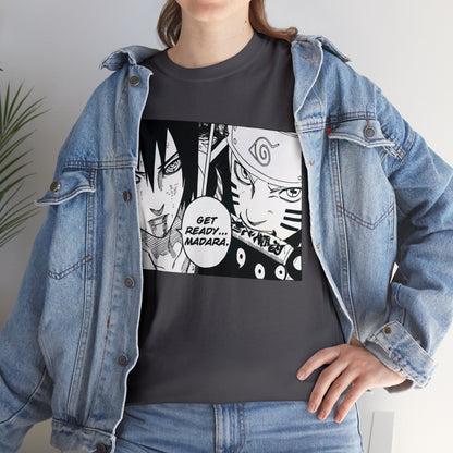 Unisex Heavy Cotton T-shirt - "Naruto & Sasuke Manga" from Naruto Shippuden