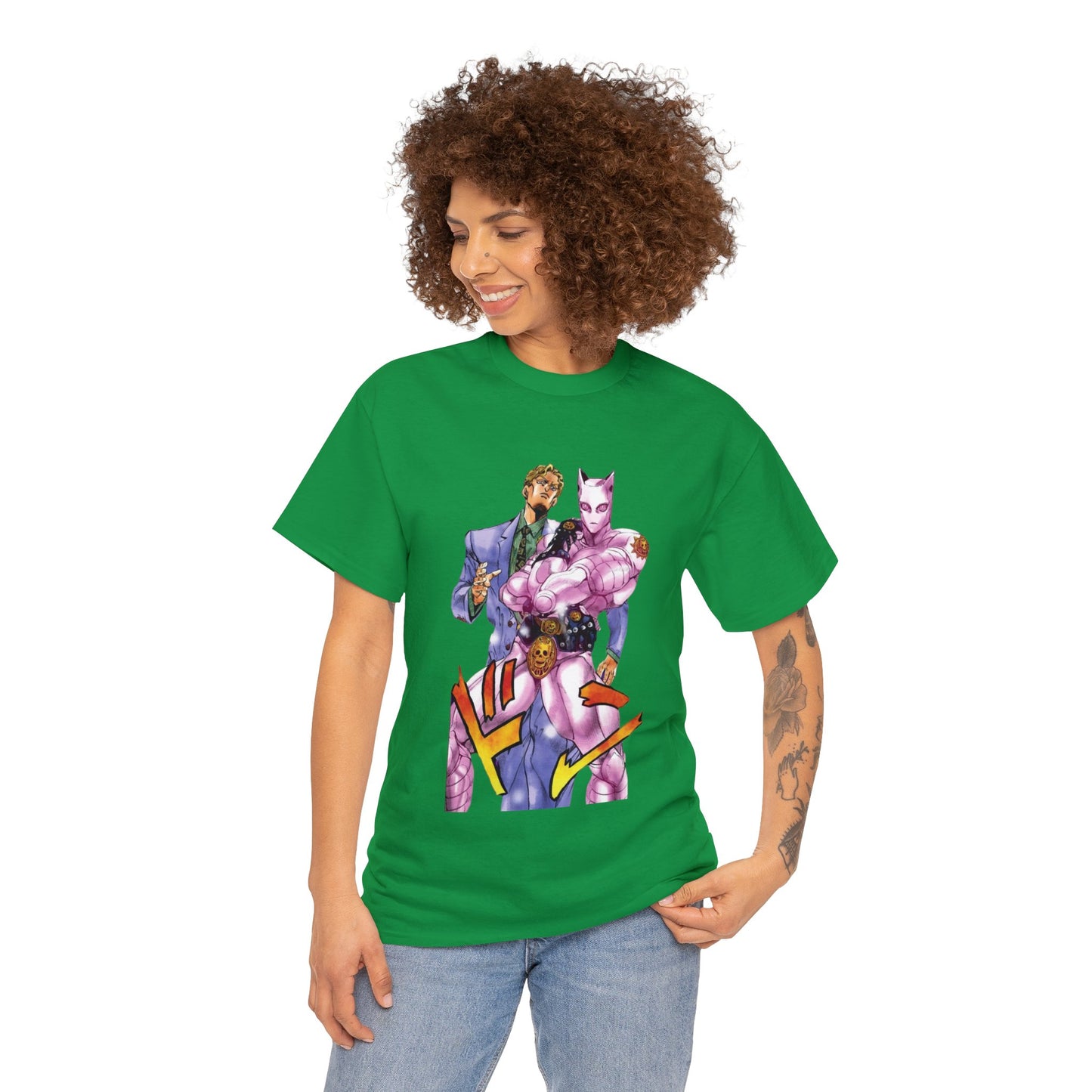 Unisex Heavy Cotton T-shirt - "Killer Queen Manga" from JoJo´s Bizarre Adventure