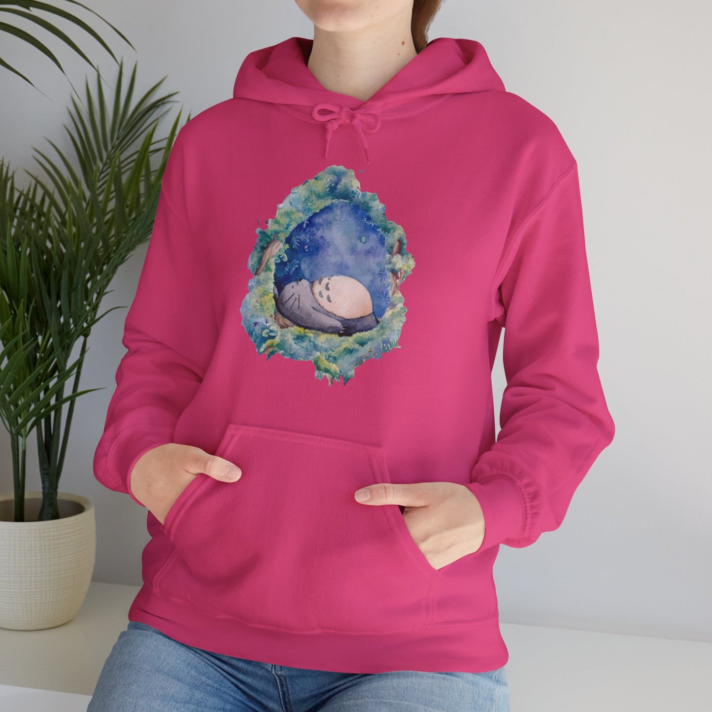 Unisex Heavy Blend™ Hoodie - "Totoro Sleeping" from Studio Ghibli