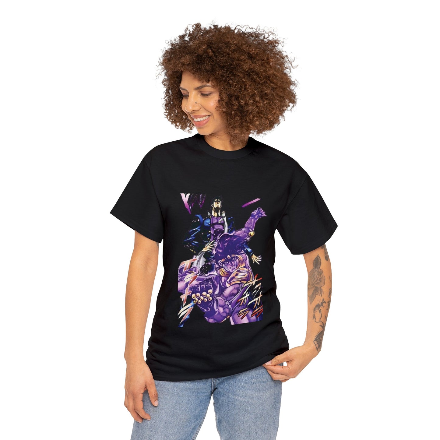 Unisex Heavy Cotton T-shirt - "Star Platinum Manga" from JoJo´s Bizarre Adventure