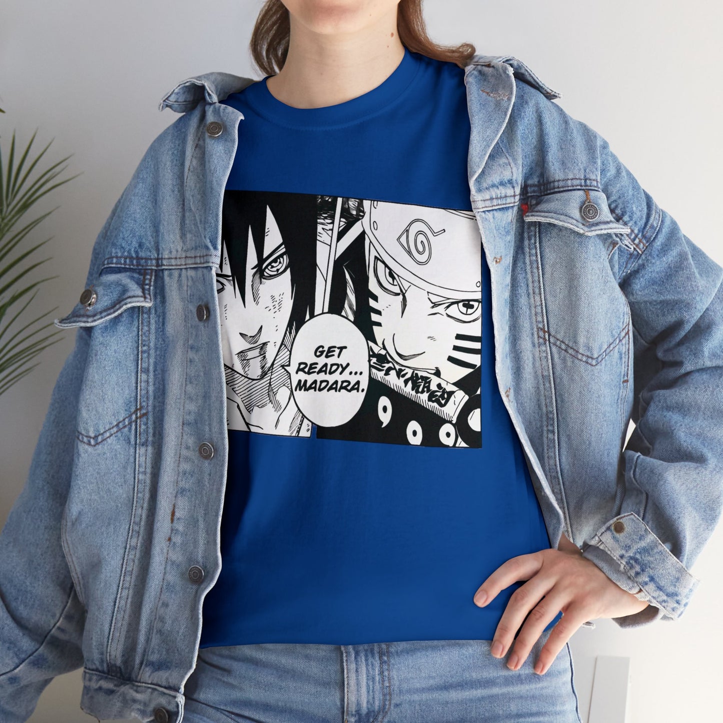 Unisex Heavy Cotton T-shirt - "Naruto & Sasuke Manga" from Naruto Shippuden