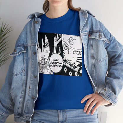 Unisex Heavy Cotton T-shirt - "Naruto & Sasuke Manga" from Naruto Shippuden