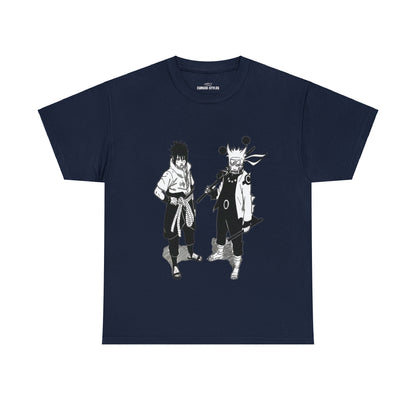 Unisex Heavy Cotton T-shirt - "Naruto & Sasuke Manga 2" from Naruto Shippuden