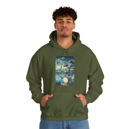 Unisex Heavy Blend™ Hoodie - "Totoro Fishing" from Studio Ghibli