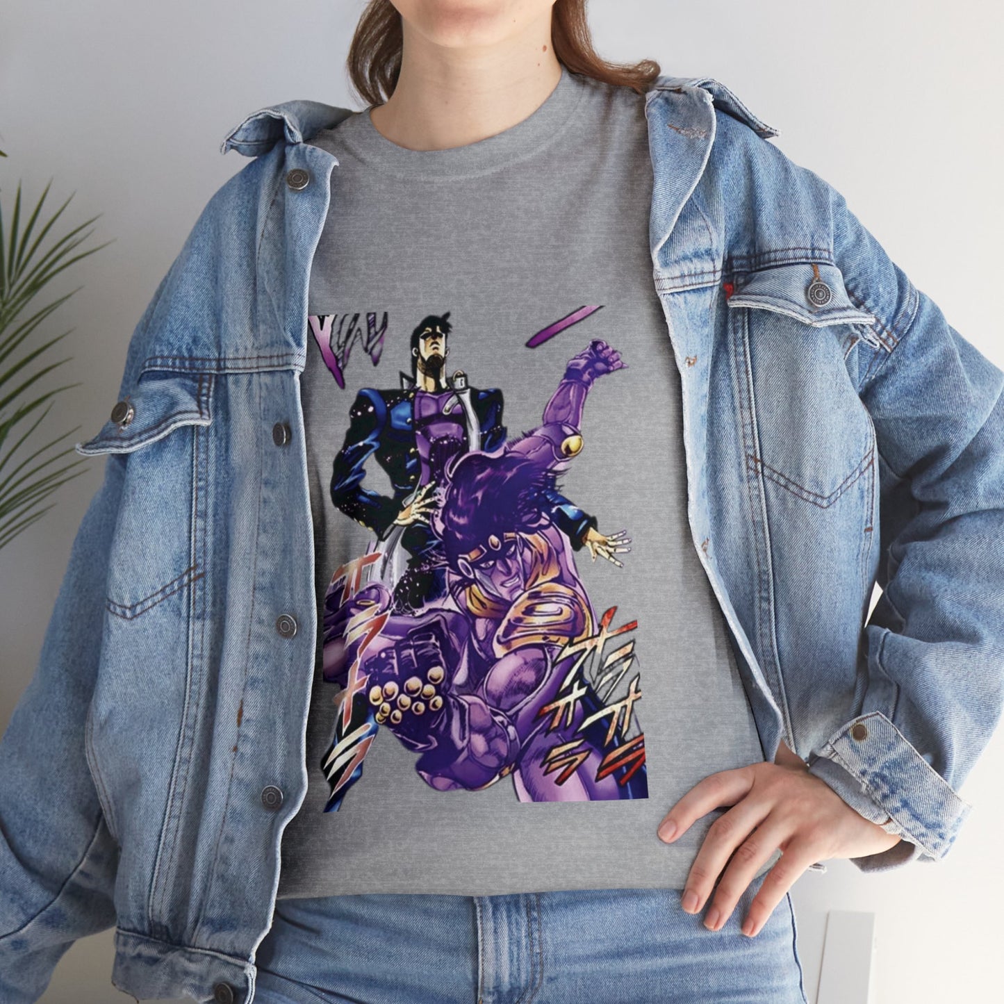 Unisex Heavy Cotton T-shirt - "Star Platinum Manga" from JoJo´s Bizarre Adventure