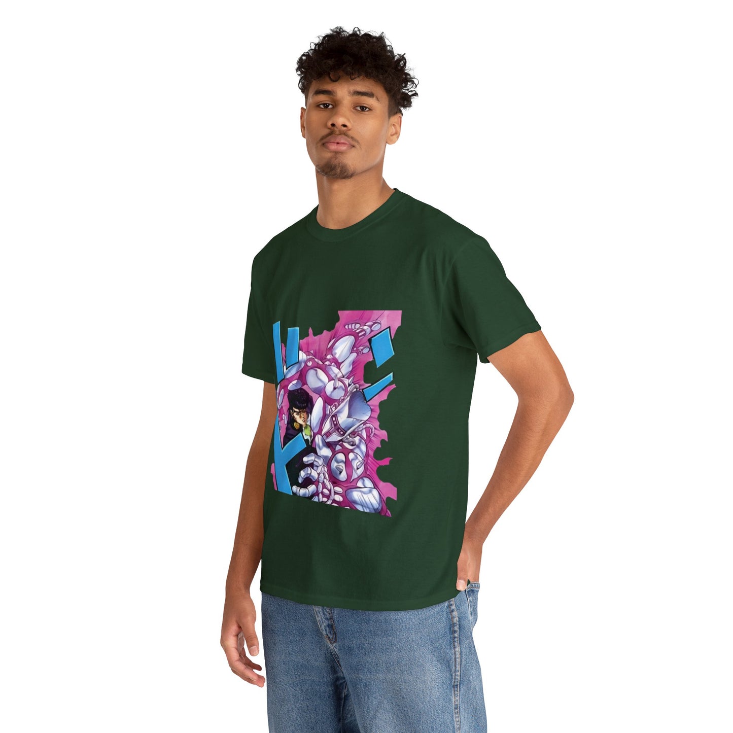 Unisex Heavy Cotton T-shirt - "Crazy Diamond Manga" from JoJo´s Bizarre Adventure