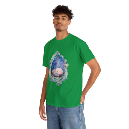 Unisex Heavy Cotton T-shirt - "Totoro Sleeping" from Studio Ghibli