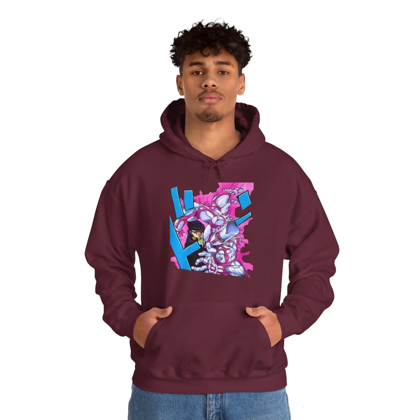 Unisex Heavy Blend™ Hoodie - "Crazy Diamond Manga" from JoJo´s Bizarre Adventure