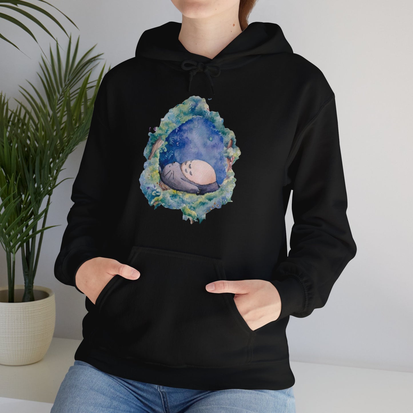 Unisex Heavy Blend™ Hoodie - "Totoro Sleeping" from Studio Ghibli