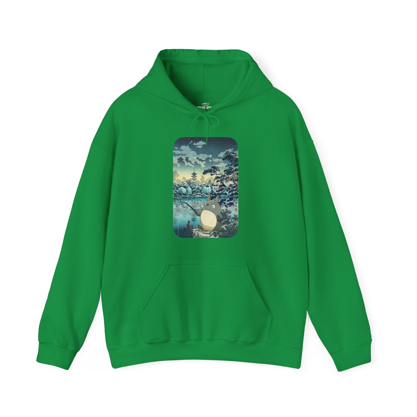 Unisex Heavy Blend™ Hoodie - "Totoro Fishing" from Studio Ghibli