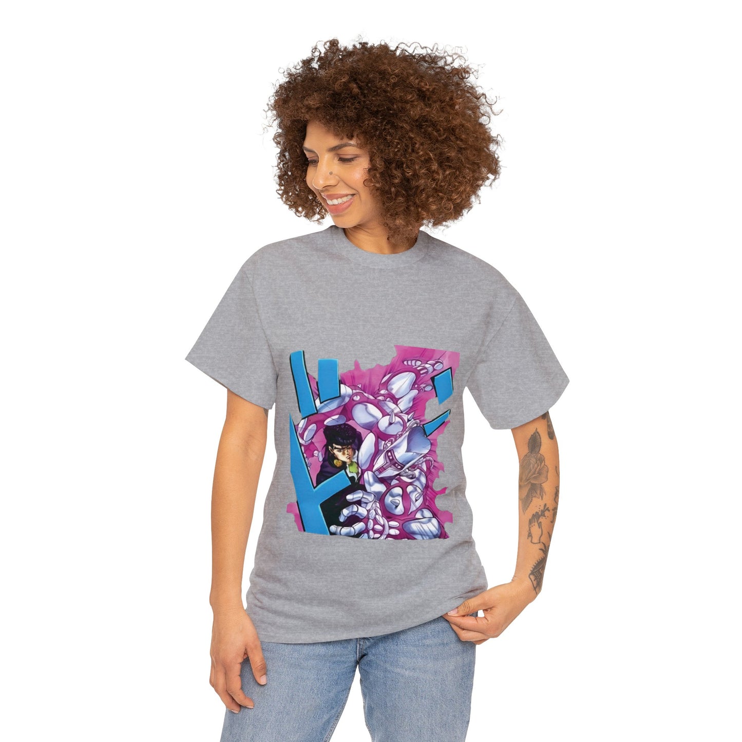 Unisex Heavy Cotton T-shirt - "Crazy Diamond Manga" from JoJo´s Bizarre Adventure