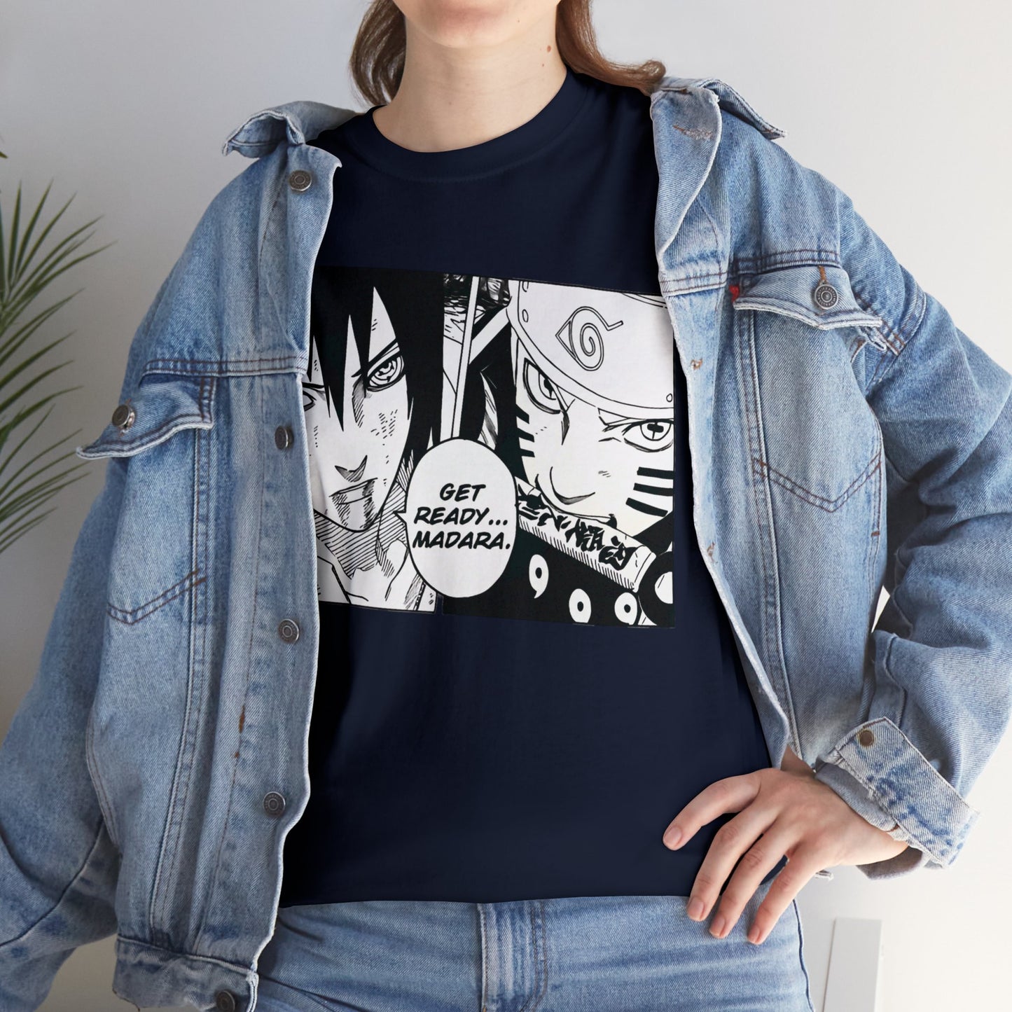 Unisex Heavy Cotton T-shirt - "Naruto & Sasuke Manga" from Naruto Shippuden