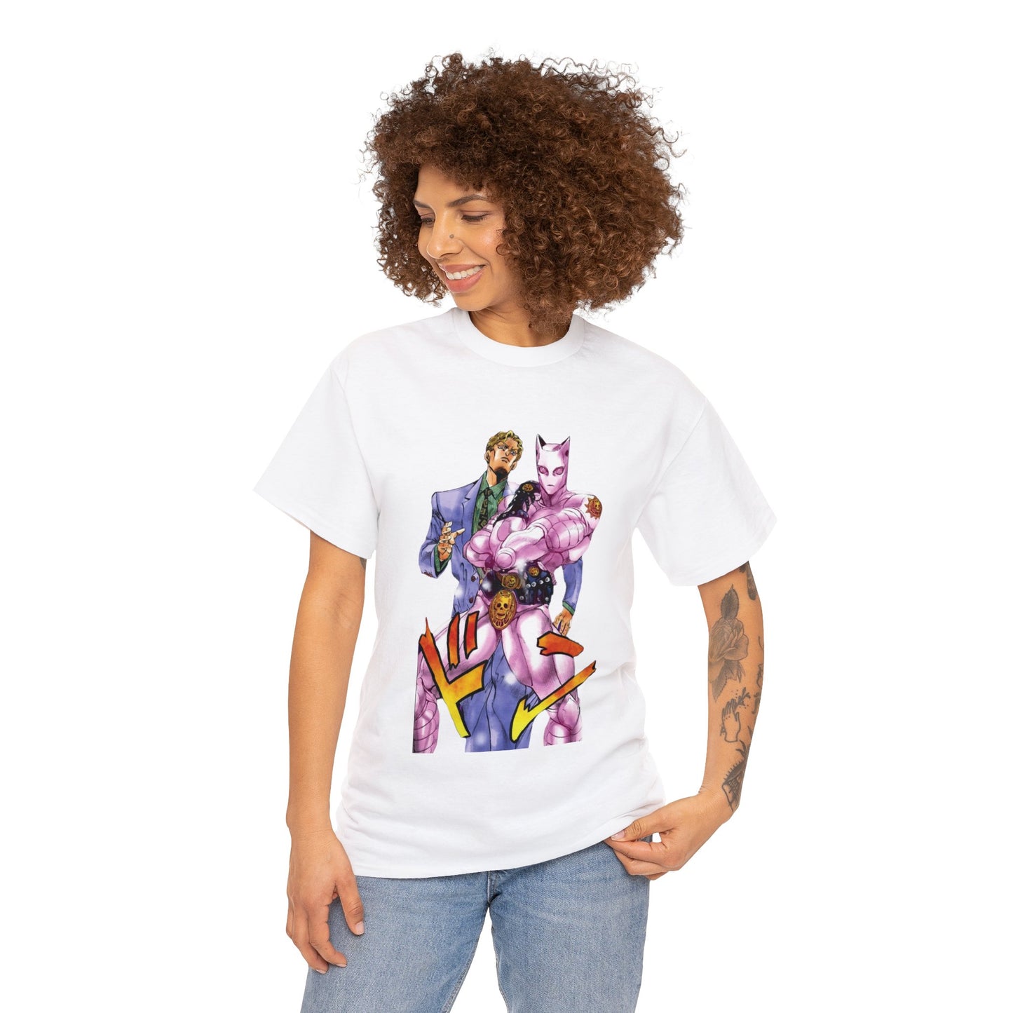 Unisex Heavy Cotton T-shirt - "Killer Queen Manga" from JoJo´s Bizarre Adventure