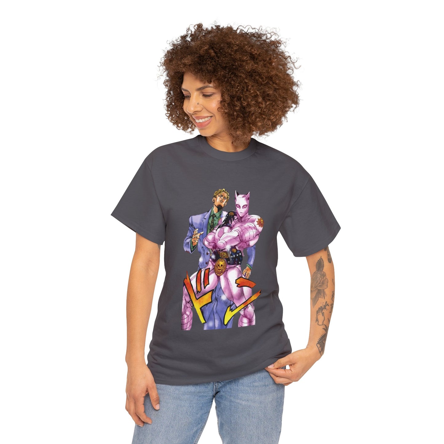 Unisex Heavy Cotton T-shirt - "Killer Queen Manga" from JoJo´s Bizarre Adventure