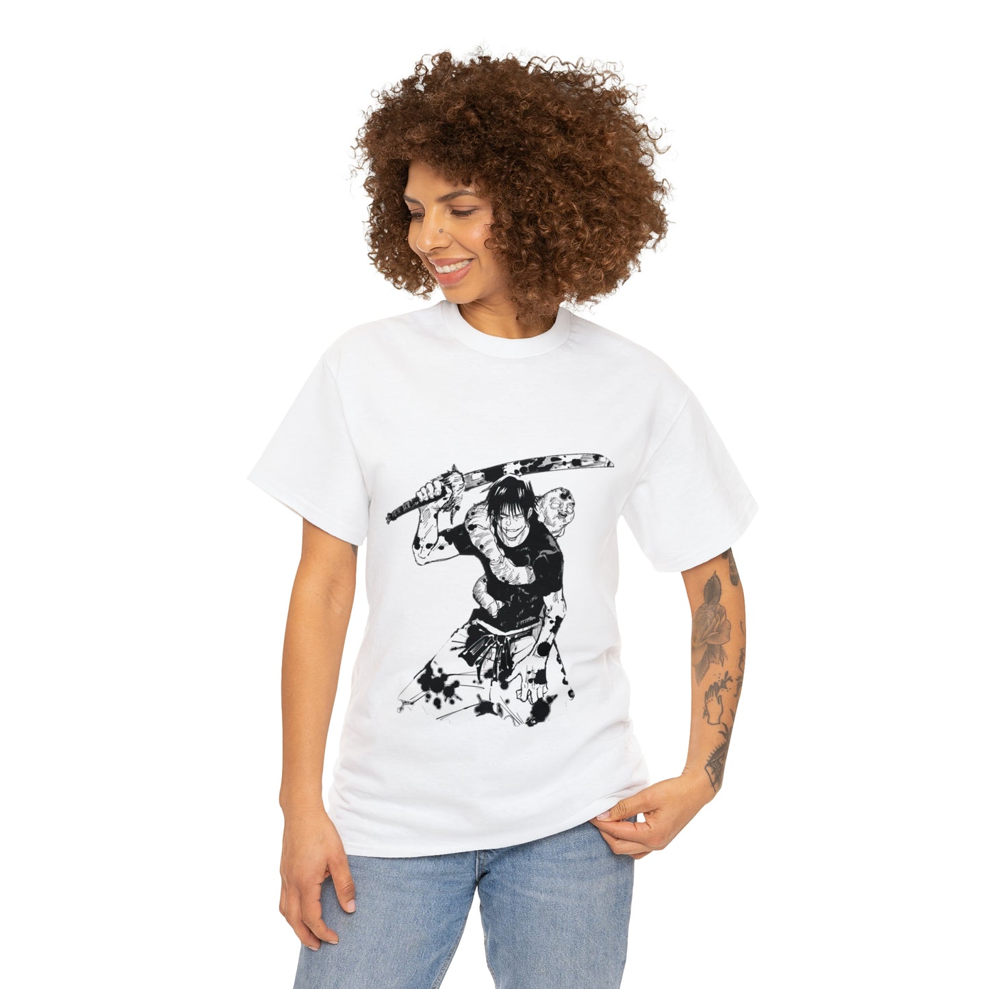 Unisex Heavy Cotton T-shirt - "Toji Fushiguro" From Jujutsu Kaisen