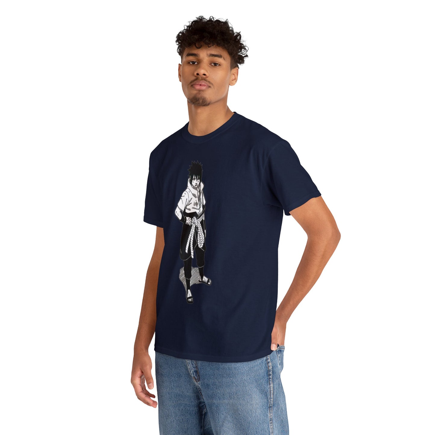 Unisex Heavy Cotton T-shirt - "Sasuke Final Battle Manga" from Naruto Shippuden