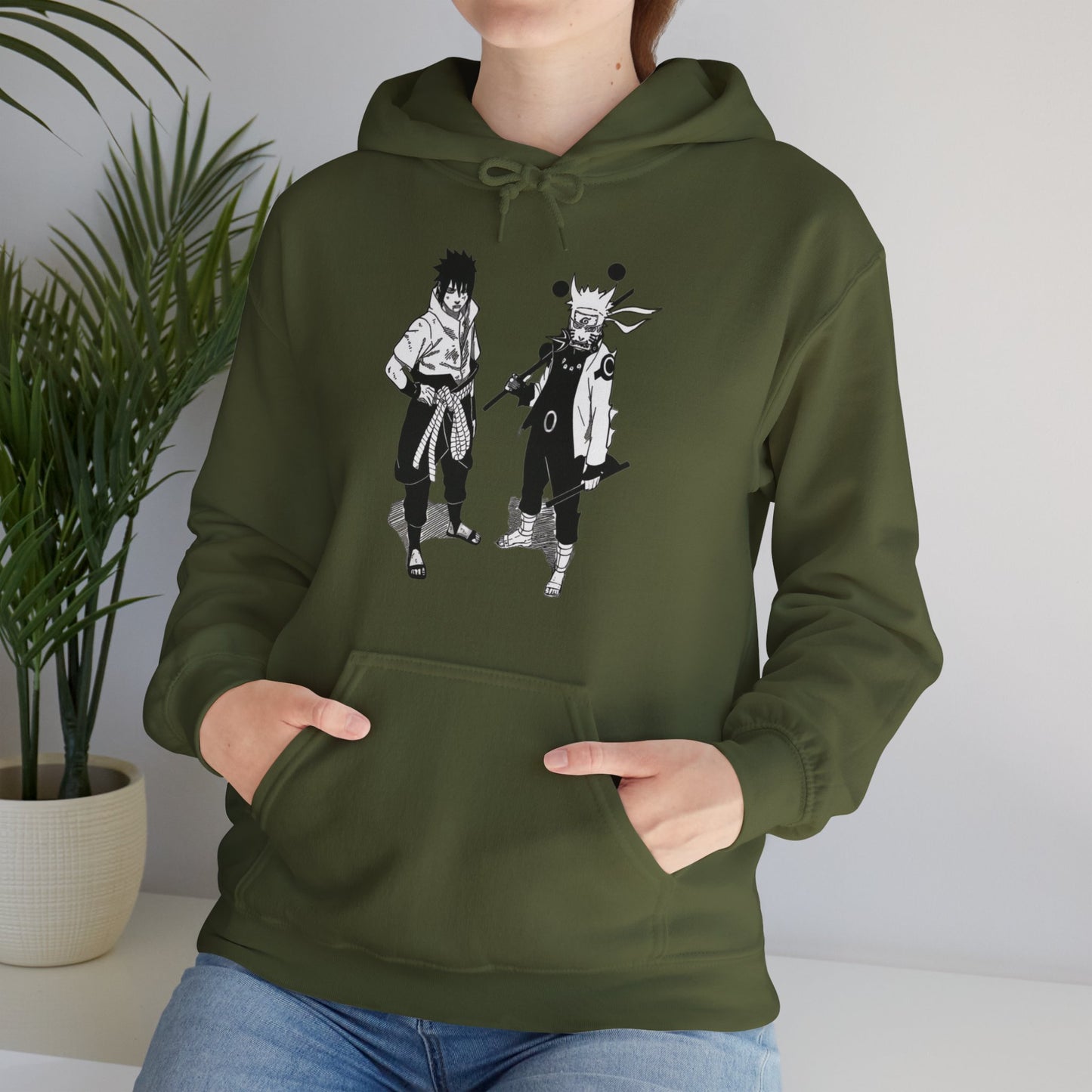 Unisex Heavy Blend™ Hoodie - "Naruto & Sasuke Manga 2" from Naruto Shippuden