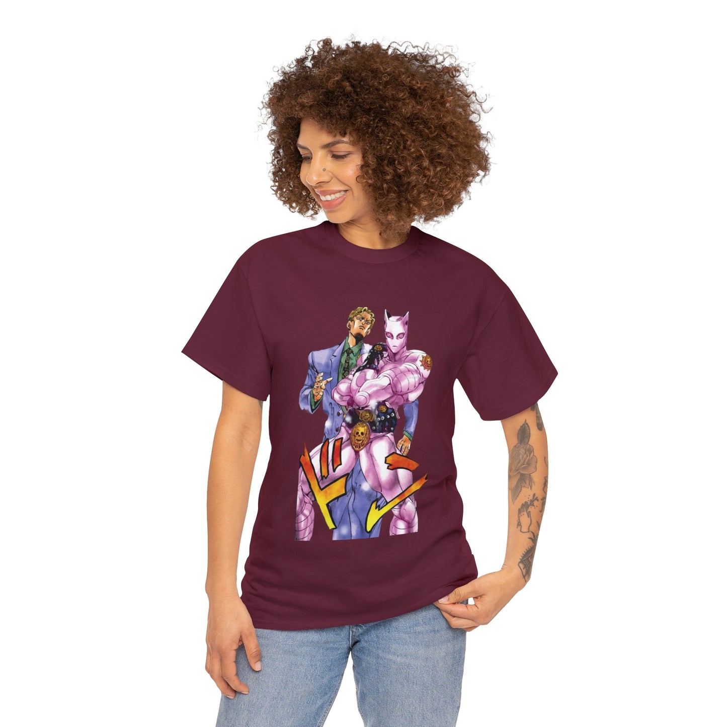 Unisex Heavy Cotton T-shirt - "Killer Queen Manga" from JoJo´s Bizarre Adventure