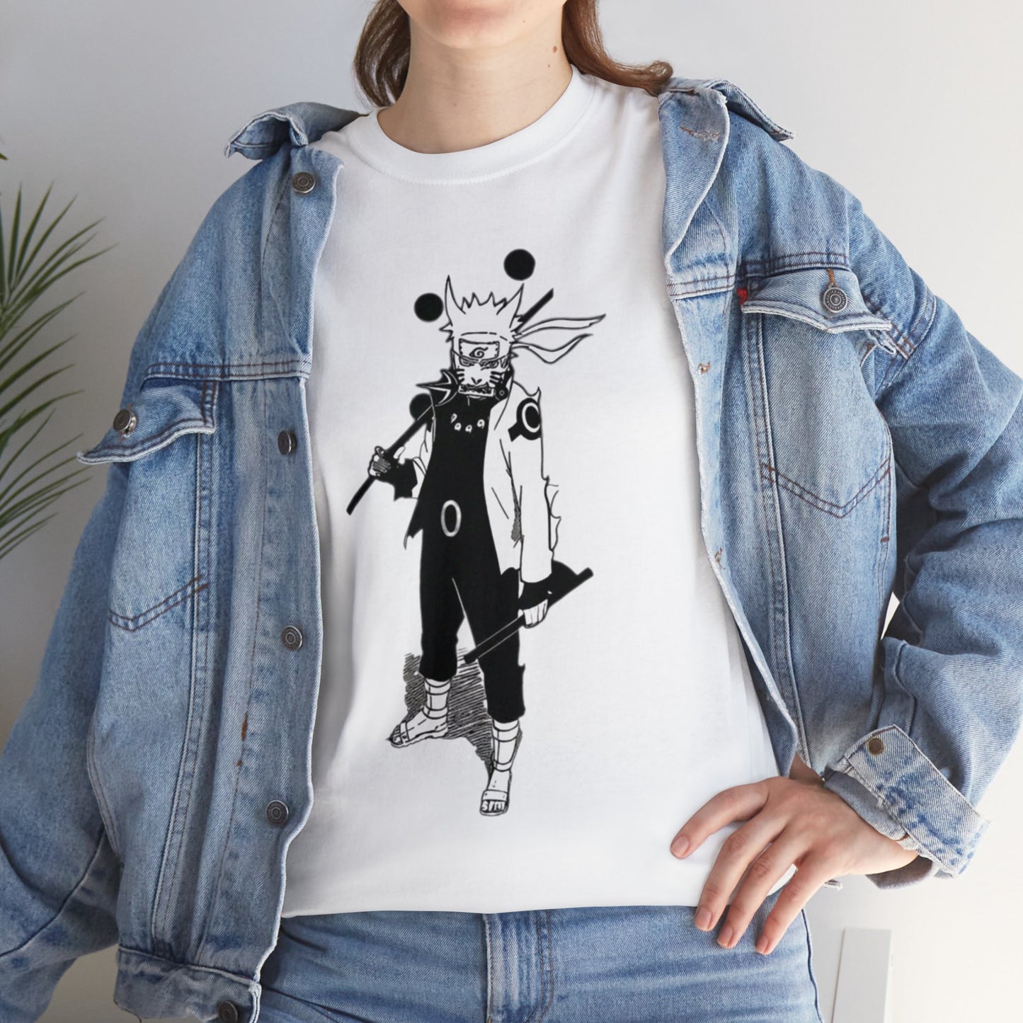 Unisex Heavy Cotton T-shirt - "Naruto Six Path Manga" from Naruto Shippuden