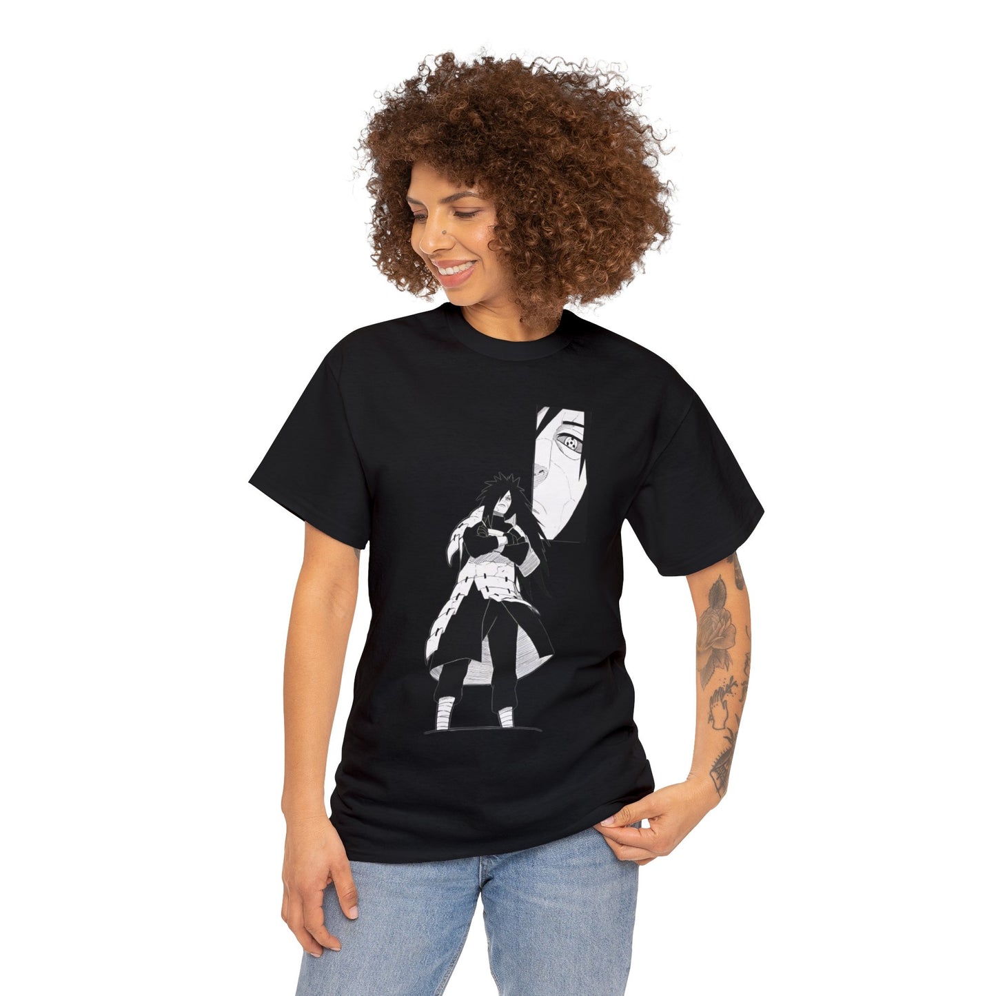 Unisex Heavy Cotton T-shirt - "Madara´s First Manga Appearance" from Naruto Shippuden